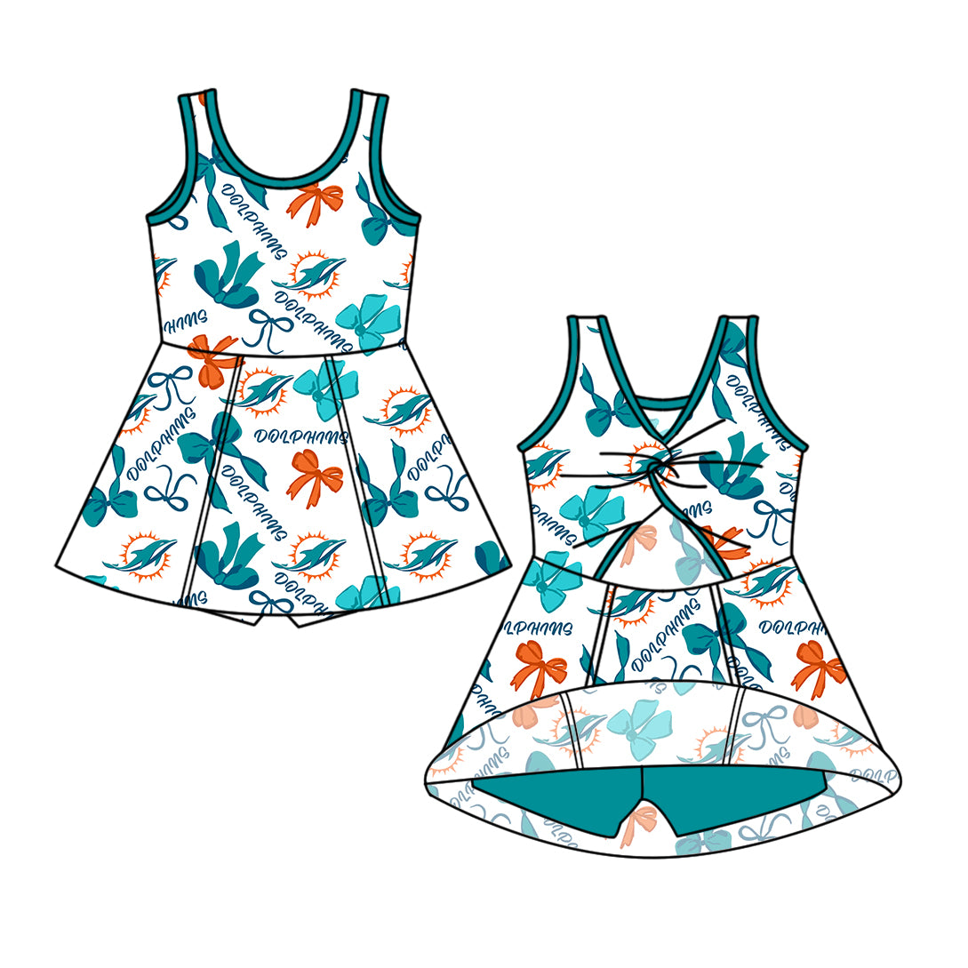 Custom moq 5 mix sizes summer teams baby girls clothes team green short sleeve skirts shorts sets 1 and skirts sets 2 and and skirts sets 2 and dress 1 and dress 2 and dress 3 and dress 4-25.6.5