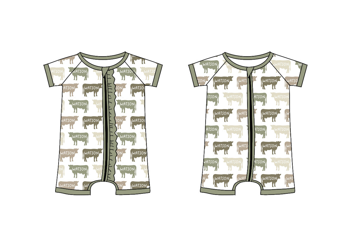 3.8 custom each style moq 5eta 4-6week Sibling Sister baby girl short sleeve romper 1 and romper 2 match design
