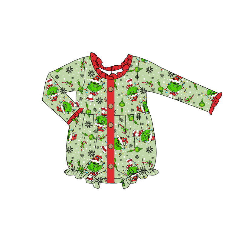 9.18 custom each style moq 5eta 4-6week Sibling Sister Christmas green baby girl sets and dress and rompers match family design
