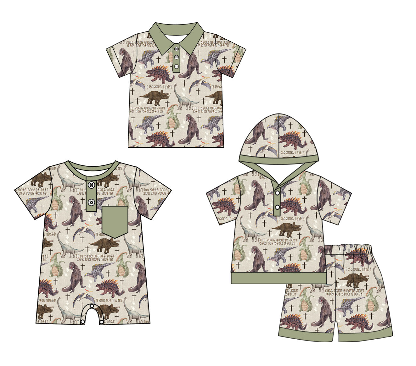 11.26 custom each style moq 5eta 4-6week Sibling Sister dinosaur baby boy short sleeve shorts sets and boy romper and top match design