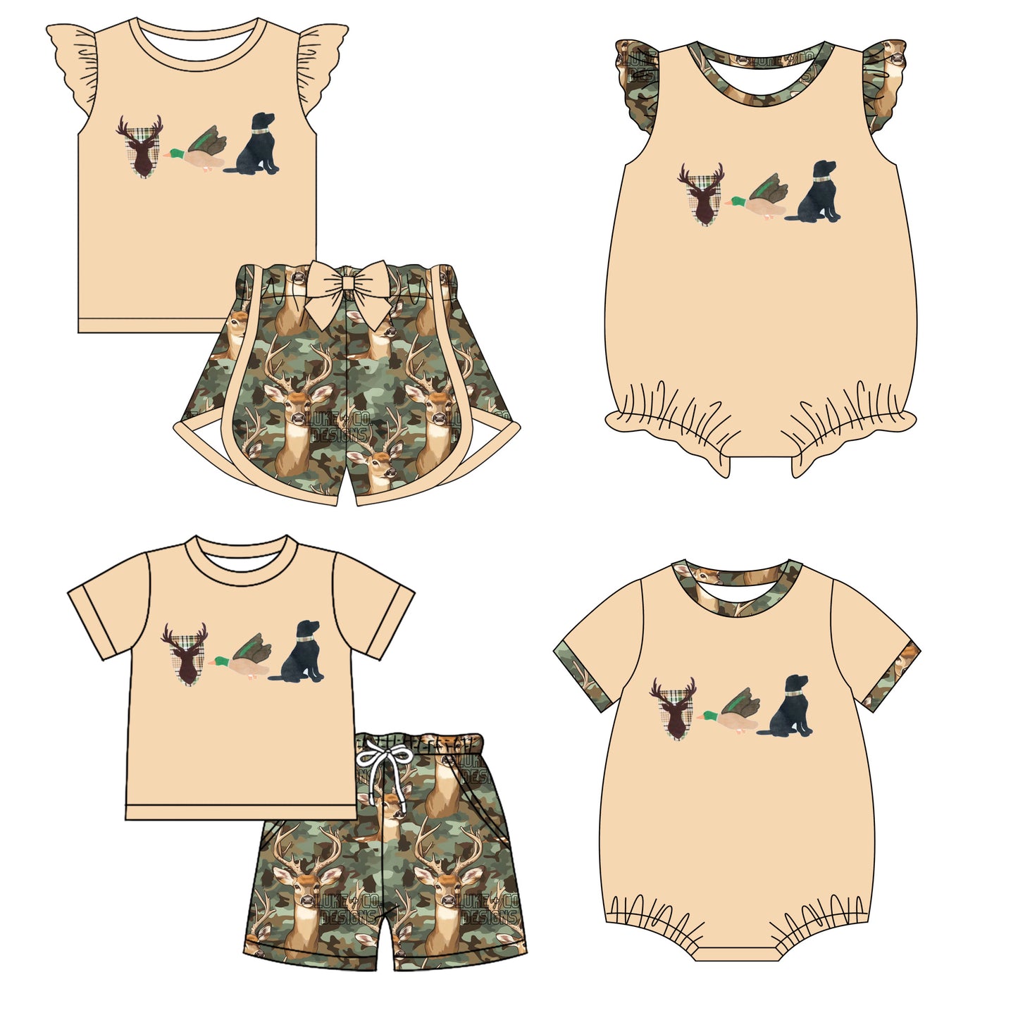 11.26 custom each style moq 5eta 4-6week Sibling Sister duck baby girl short sleeve shorts sets and sets 2 and girls romper and boy romper match design