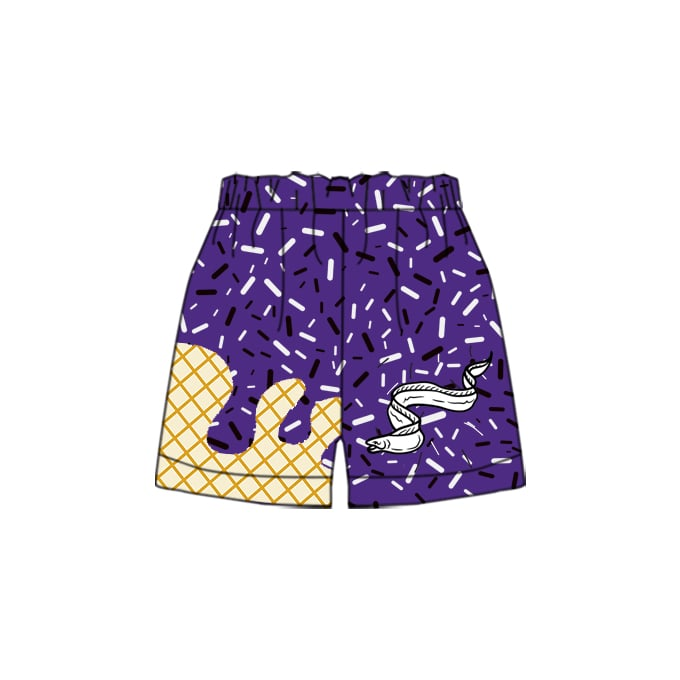 Custom moq 5 mix size baby girls Summer ice cream series clothes