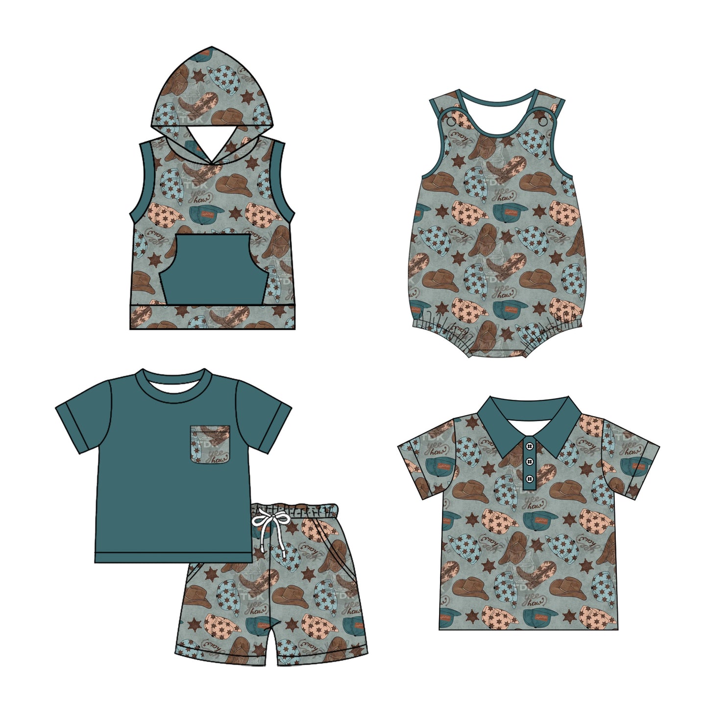 2.10 custom each style moq 5eta 4-6week Sibling Sister hat baby girl sets and boy rompers 1 and romper 2 and top match family design