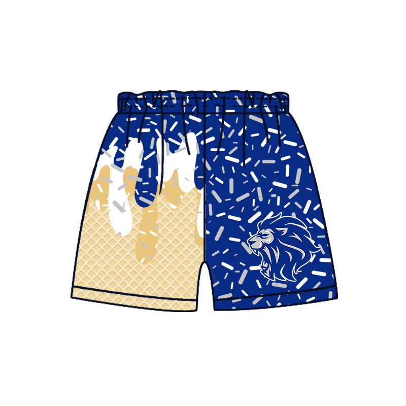 Custom moq 5 mix size milk silk baby girls clothes team bow blue hooded long sleeve tops and shorts-25.7.19