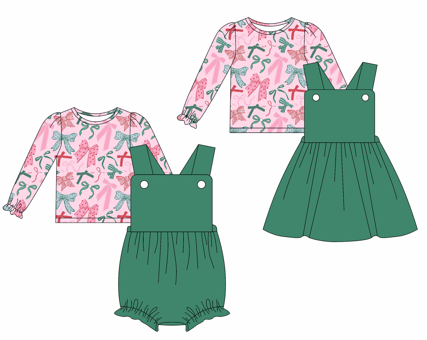 25.5.29 custom each style moq 5eta 4-6week Sibling Sisters bow baby girls short sleeve dress and short sleeve rompers and top 1 and top 2 match family design
