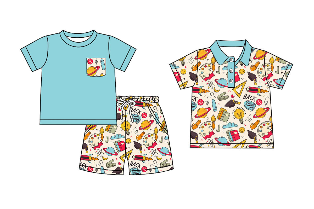 25.12.22 custom each style moq 5 eta 6-8 week Sibling Sister baby boy short sleeve shorts sets and top match family design