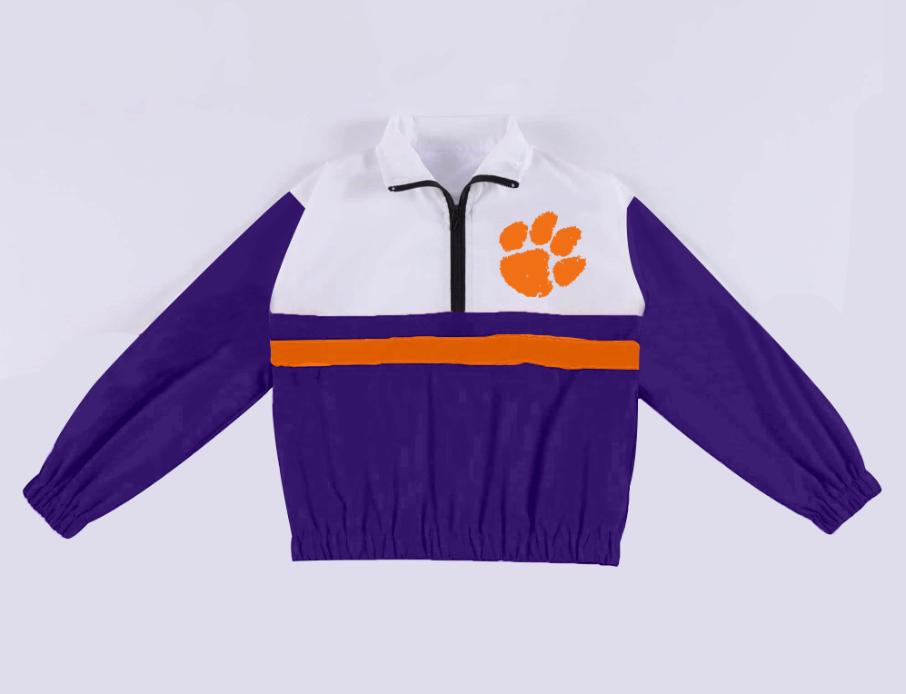 Custom moq 5 mix size milk silk summer teams baby boy clothes purple long sleeve top-25.9.4