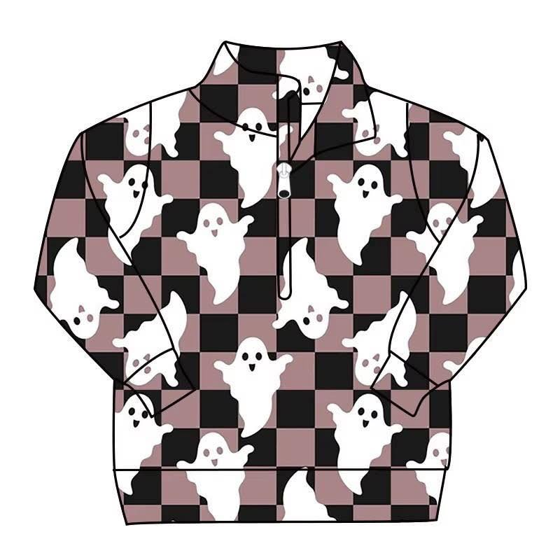 Custom moq 5 each style eta 6-7weeks baby boy clothes ghost long sleeve top-25.8.7