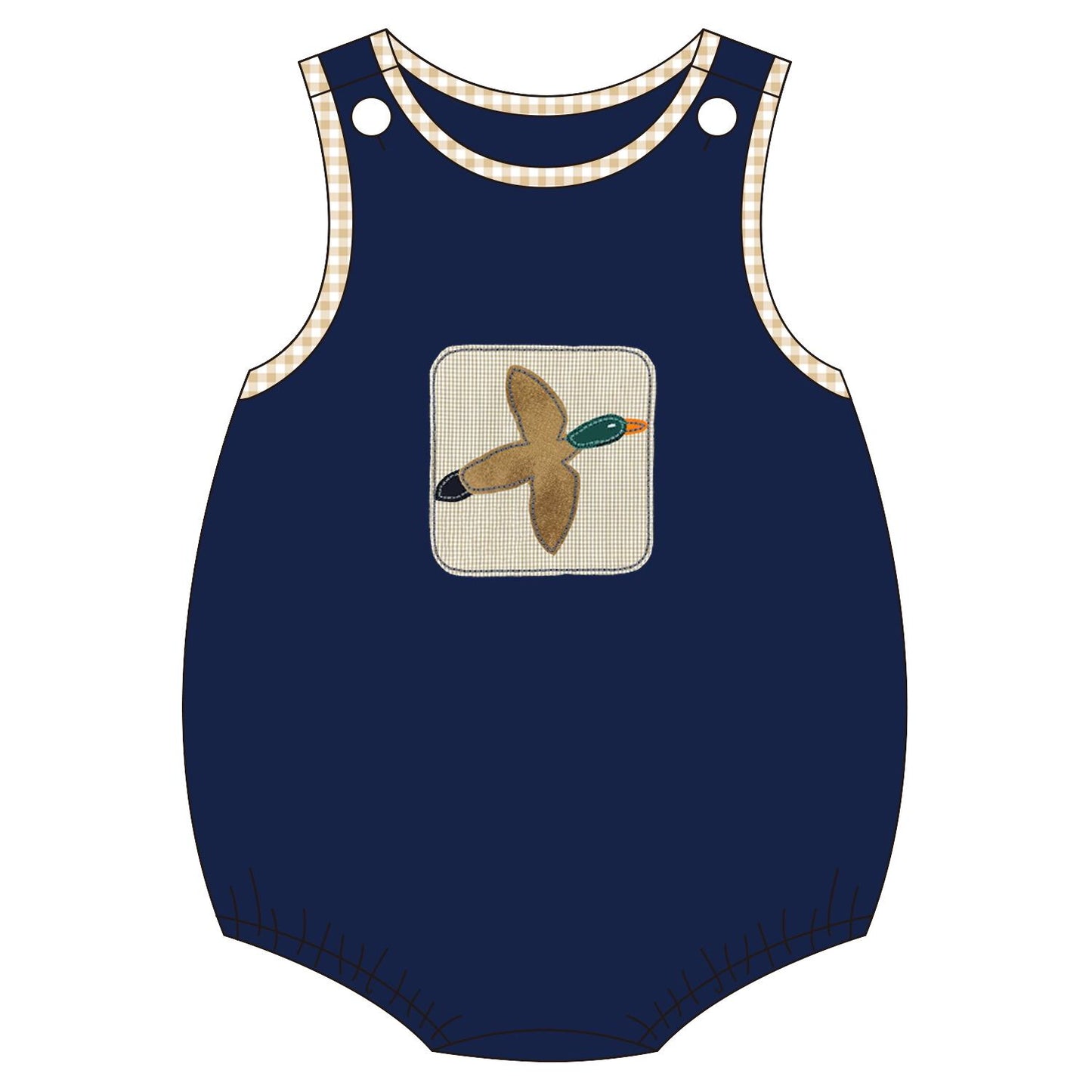 5.16custom each style moq 5eta 4-5week Sibling Sister duck print blue boys triangle suit and romper and set
