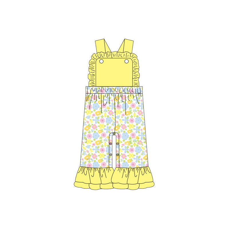 5.20custom each style moq 5eta 4-5week different flower prints and colors jumpsuit set series