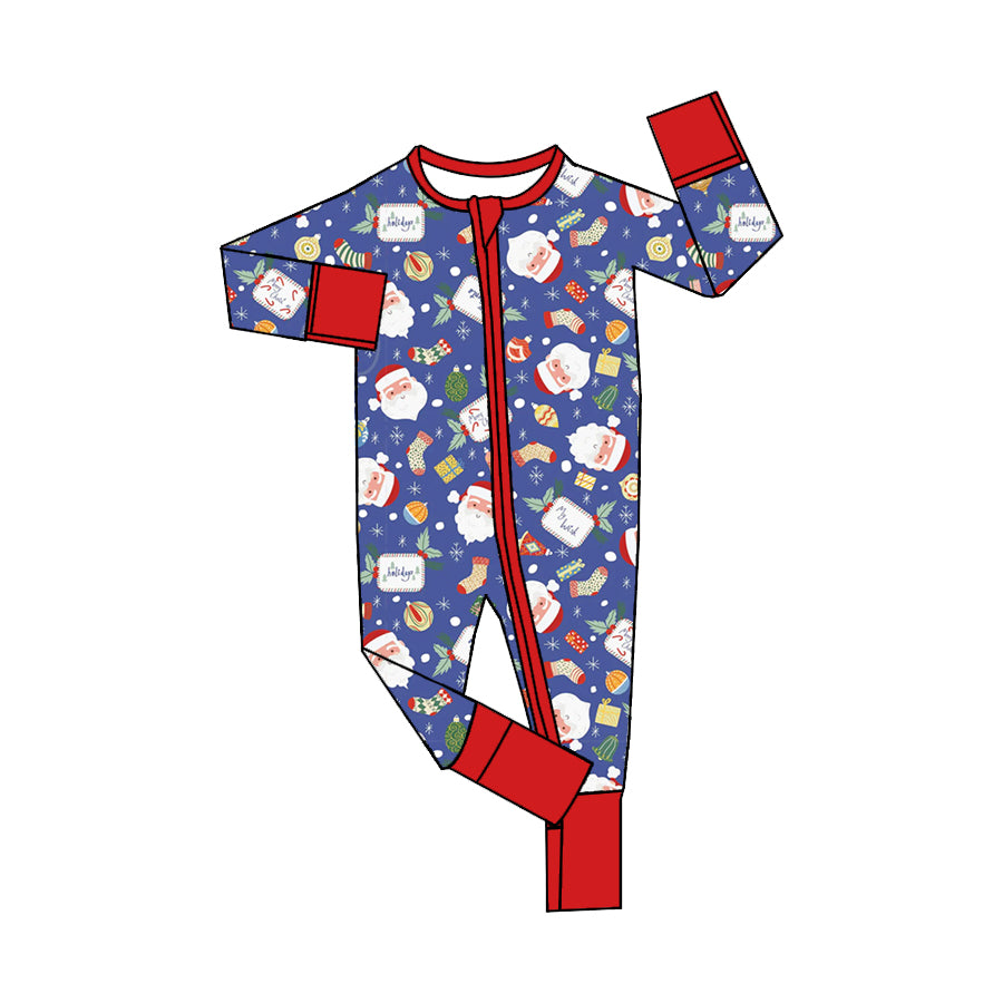 7.18 custom each style moq 5eta 4-6week Sibling Sister Christmas purple baby boys sets and rompers match family design