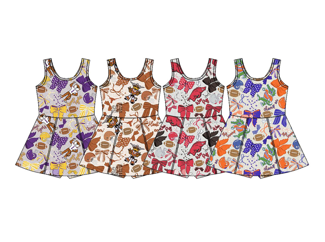 26.1.16 custom each style moq 5 eta 6-8week Sibling Sister team bow baby short sleeve dresses 4 match design