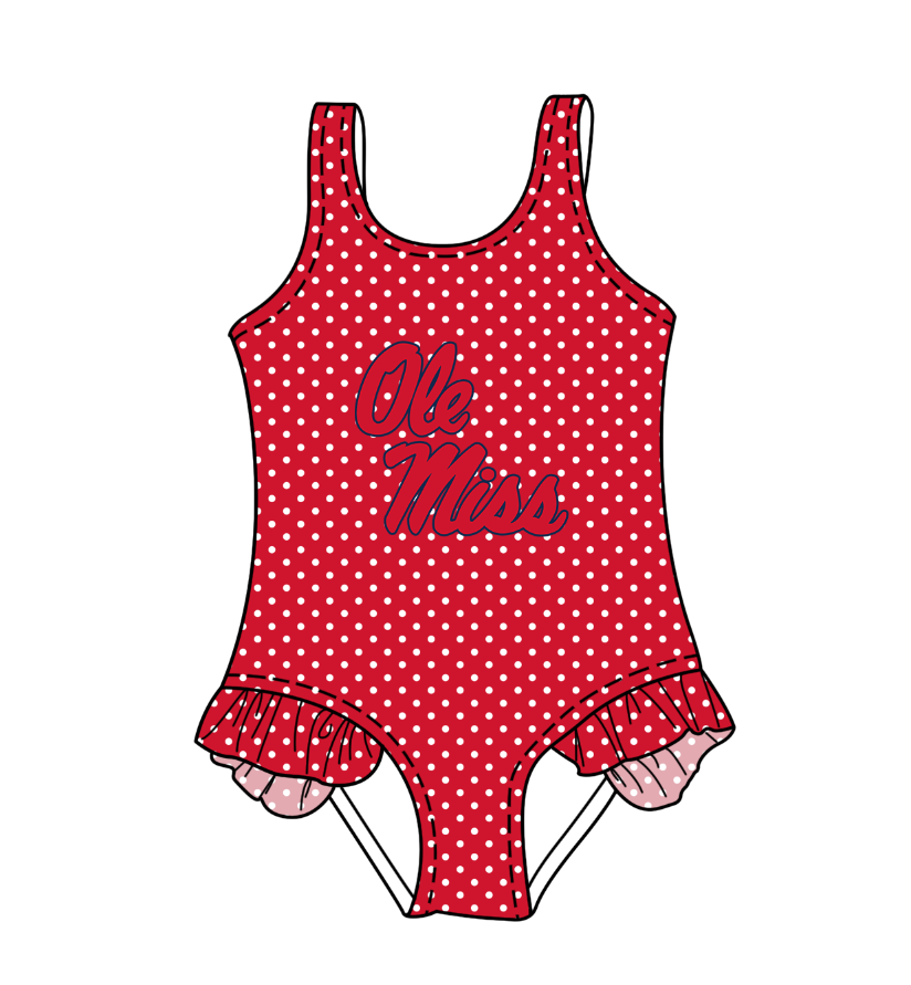 Custom moq 5 mix size milk silk summer teams Red Baby Girl Sleeveless Polka Dot Lace Onesie Swimsuit Cute Summer Beachwear for Little Girls