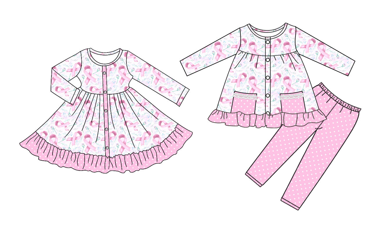 25.8.16 custom each style moq 5eta 4-6week Sibling Sisters bow baby girl long sleeve pants sets and dress match family design