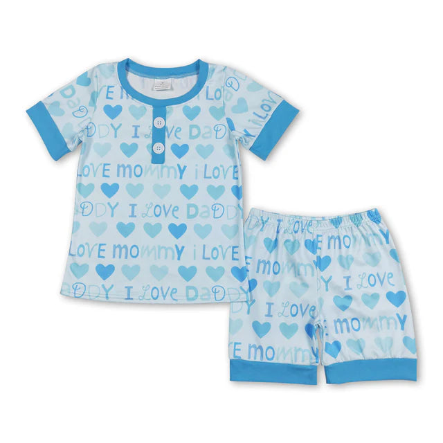 RTS NO MOQ Sibling Baby Boys Ducks Short Sleeve Tee Shirt Top Shorts Pajamas Clothes Sets