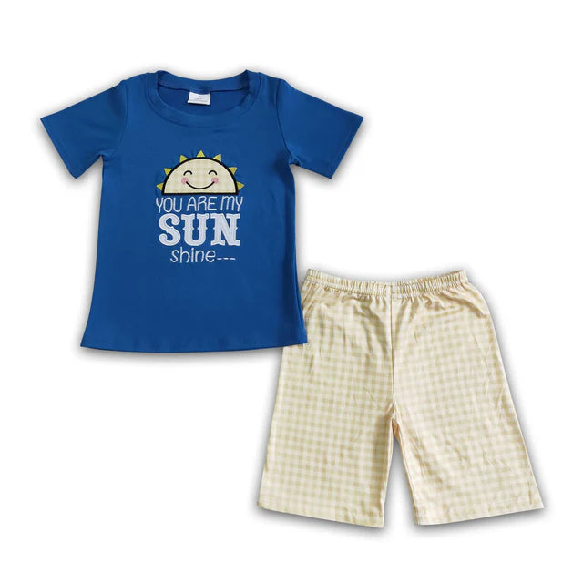 RTS NO MOQ Sibling Baby Boys Baseball Summer Shorts Sets Clothes Sets