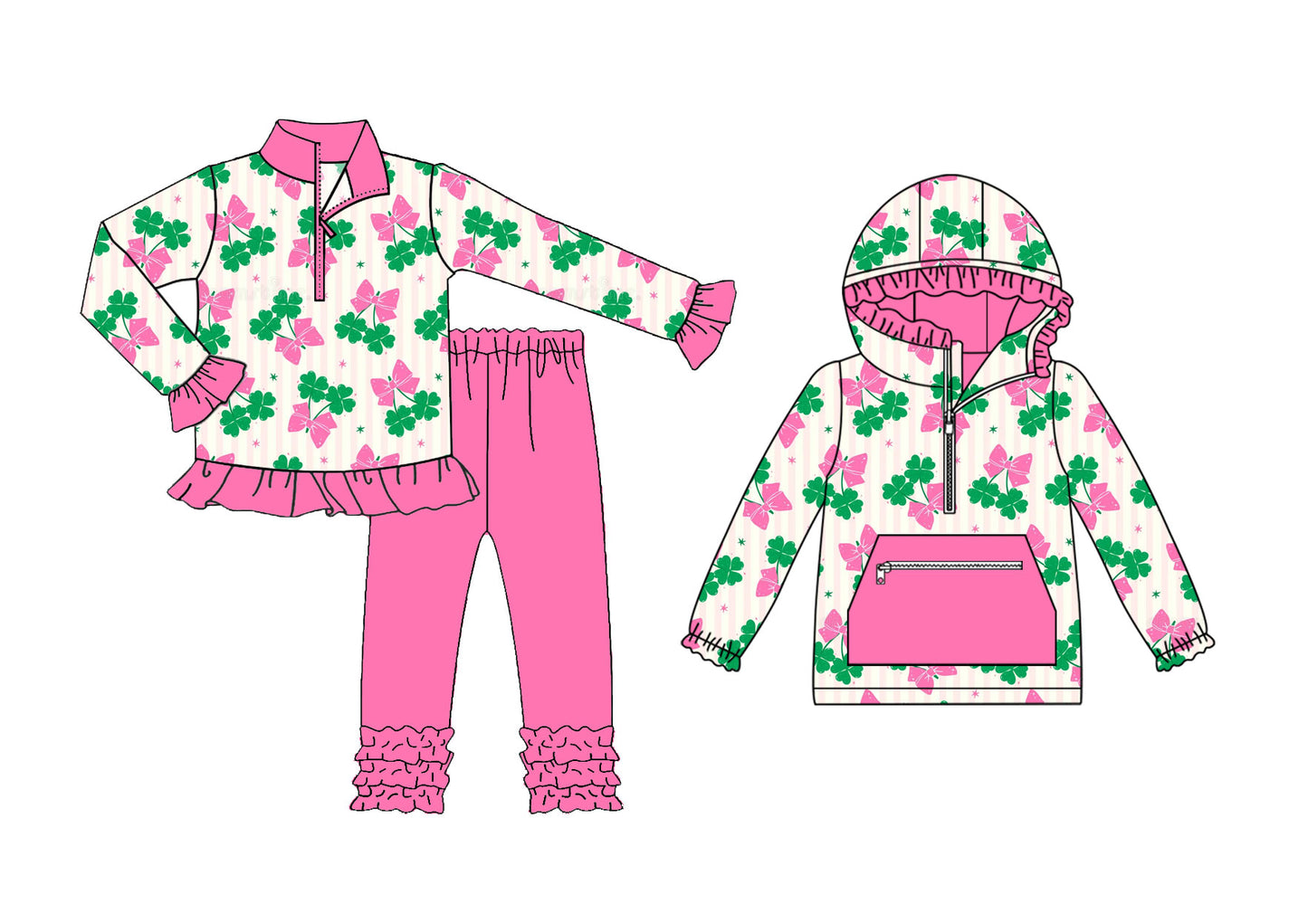 25.9.8 custom each style moq 5eta 4-6week Sibling Sister bow baby girl long sleeve pants sets and top match family design