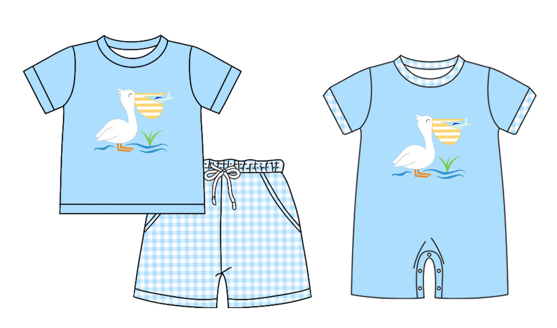 25.11.21 custom each style moq 5 eta 6-8 week Sibling Sister baby boy short sleeve shorts sets and boy rompers match family design