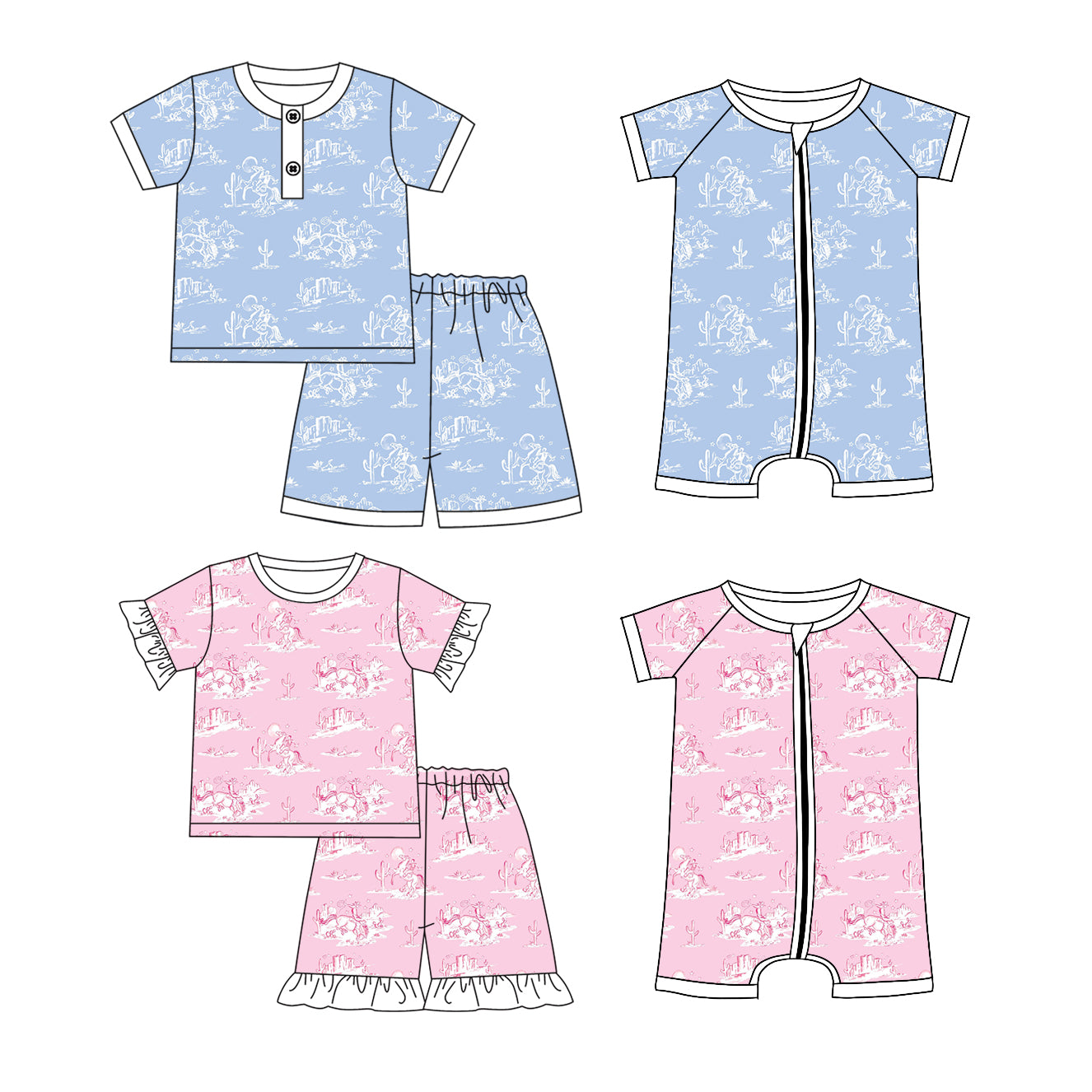 2.17 custom each style moq 5eta 4-6week Sibling Sister baby girl short sleeve shorts sets and sets 2 and boy romper and girl romper match design