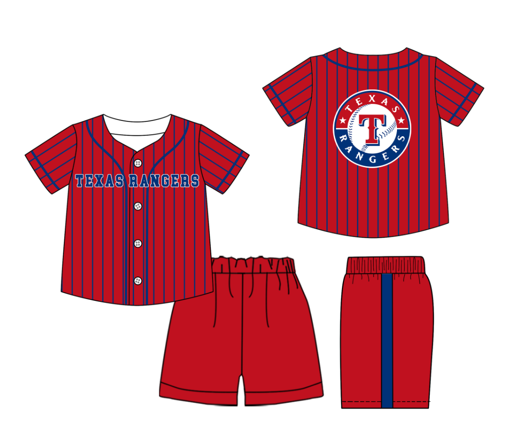 Custom moq 3 or 5 mix size milk silk summer teams baby boy clothes dark red short sleeve shorts sets-26.1.20