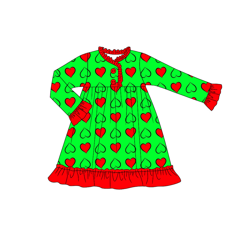 5.22custom each style moq 5eta 4-5week Sibling Sister Love printed green red boys and girl outfits and baby romper and aldult shorts match family design