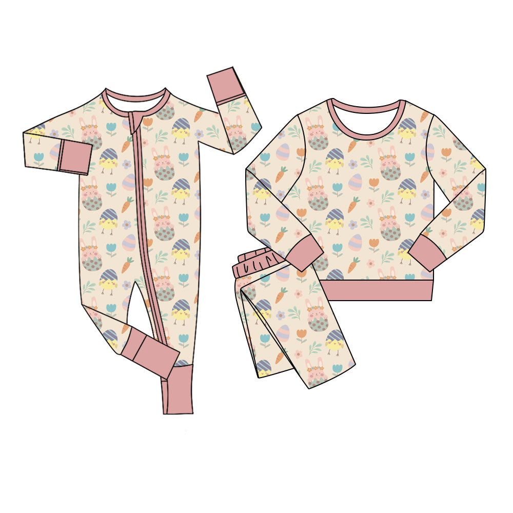 25.11.6 custom each style moq 5 eta 6-8week Sibling Sisters bunny baby girl clothes long sleeve pants sets and romper match family design