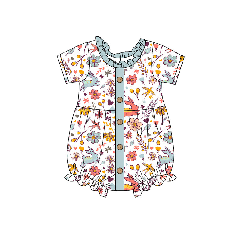 9.26 custom each style moq 5eta 4-6week Sibling Sister rabbit baby girl sets and dress and rompers match family design
