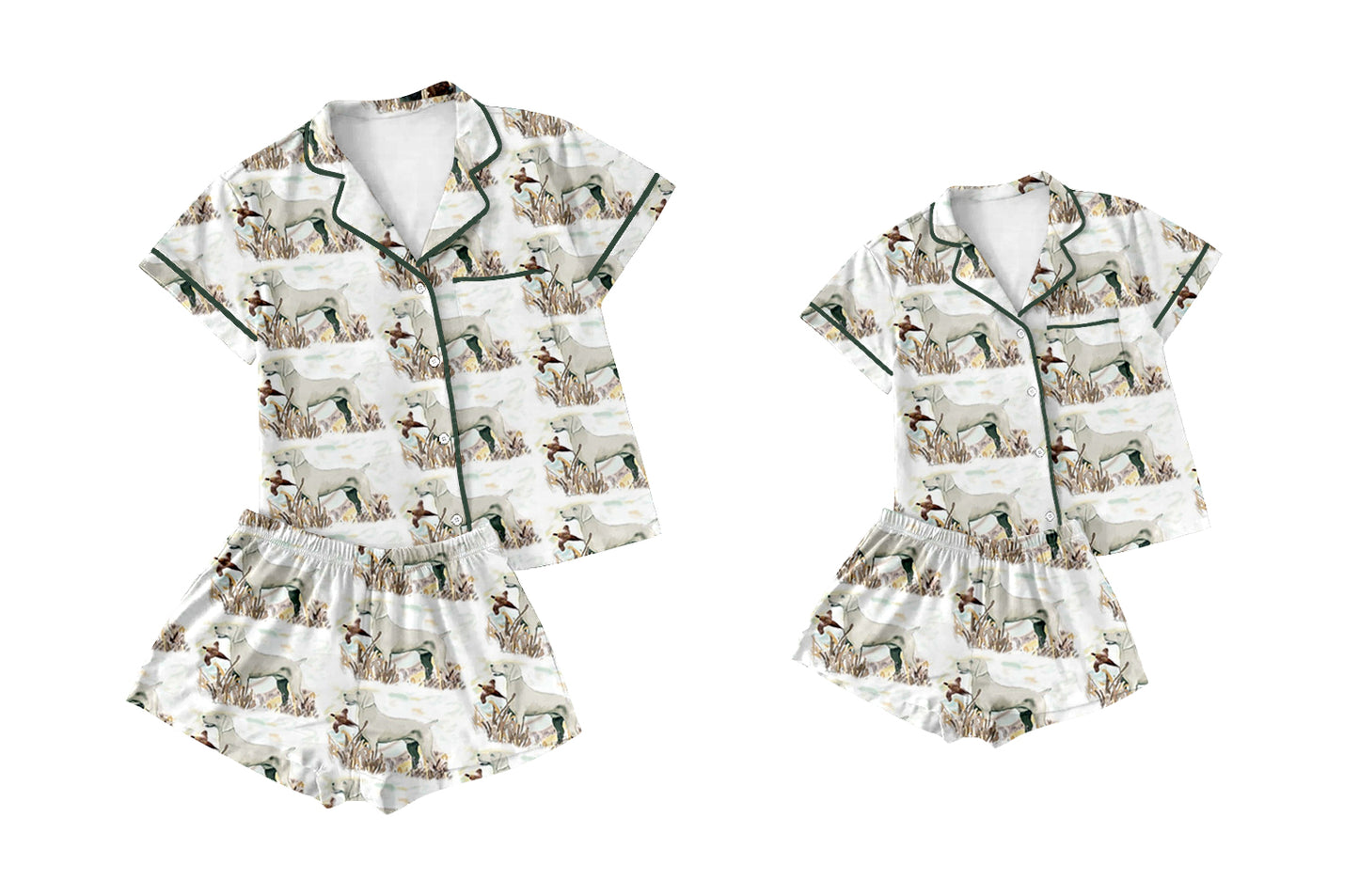 11.27 custom each style moq 5eta 4-6week Sibling Sister puppy baby boys short sleeve shorts sets and adult sets match design