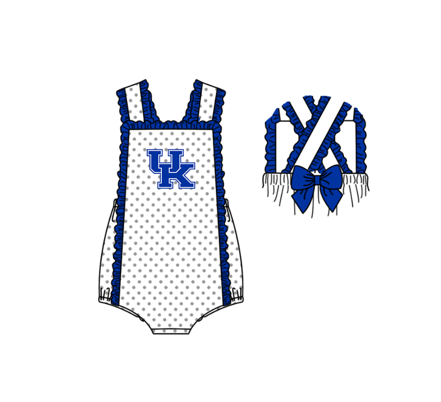 Custom moq 5 mix size milk silk summer teams Blue Polka Dot Baby Romper Set Short-Sleeved Thong Dress for Girls And Short-Sleeved Shorts for Boys Cute Baby Outfit Combination