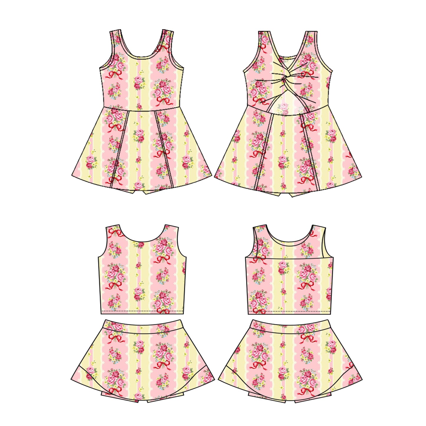 3.3 custom each style moq 5eta 4-6week Sibling Sister baby Girls clothes floral Short Sleeve yoga dress match family design