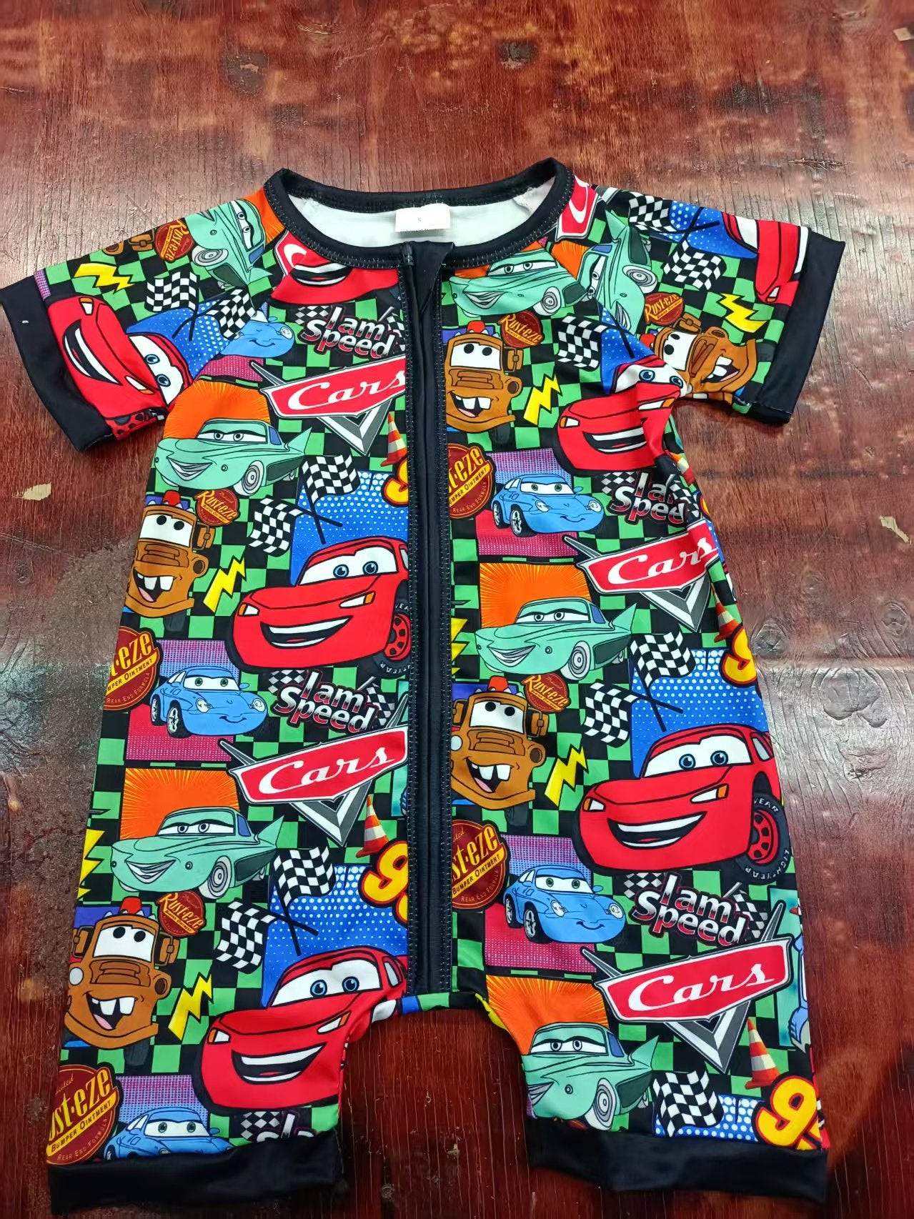 Custom moq 3 eta 6-7weeks baby boys clothes cars short sleeve romper-25.4.30