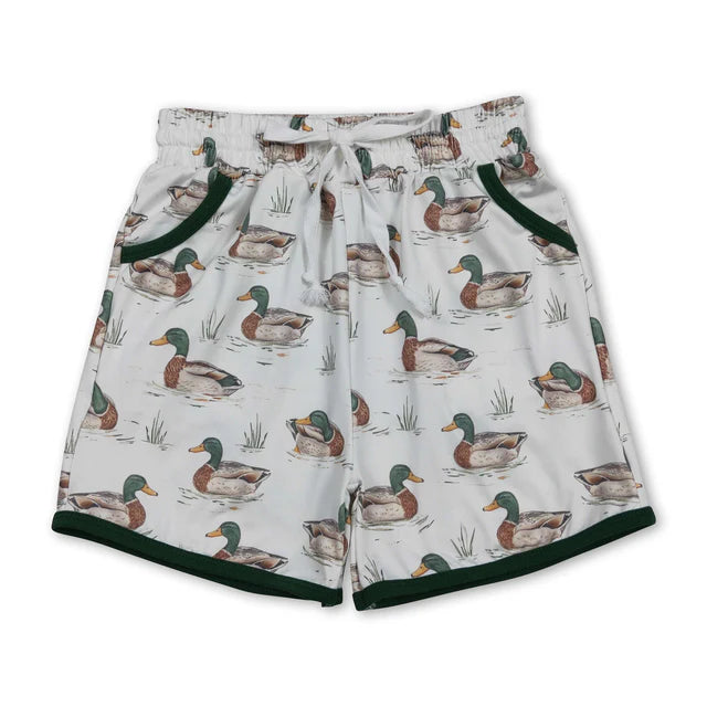 RTS NO MOQ(In Stock)Baby Boys Leaves Camo Hunting Pockets Shorts Bottom