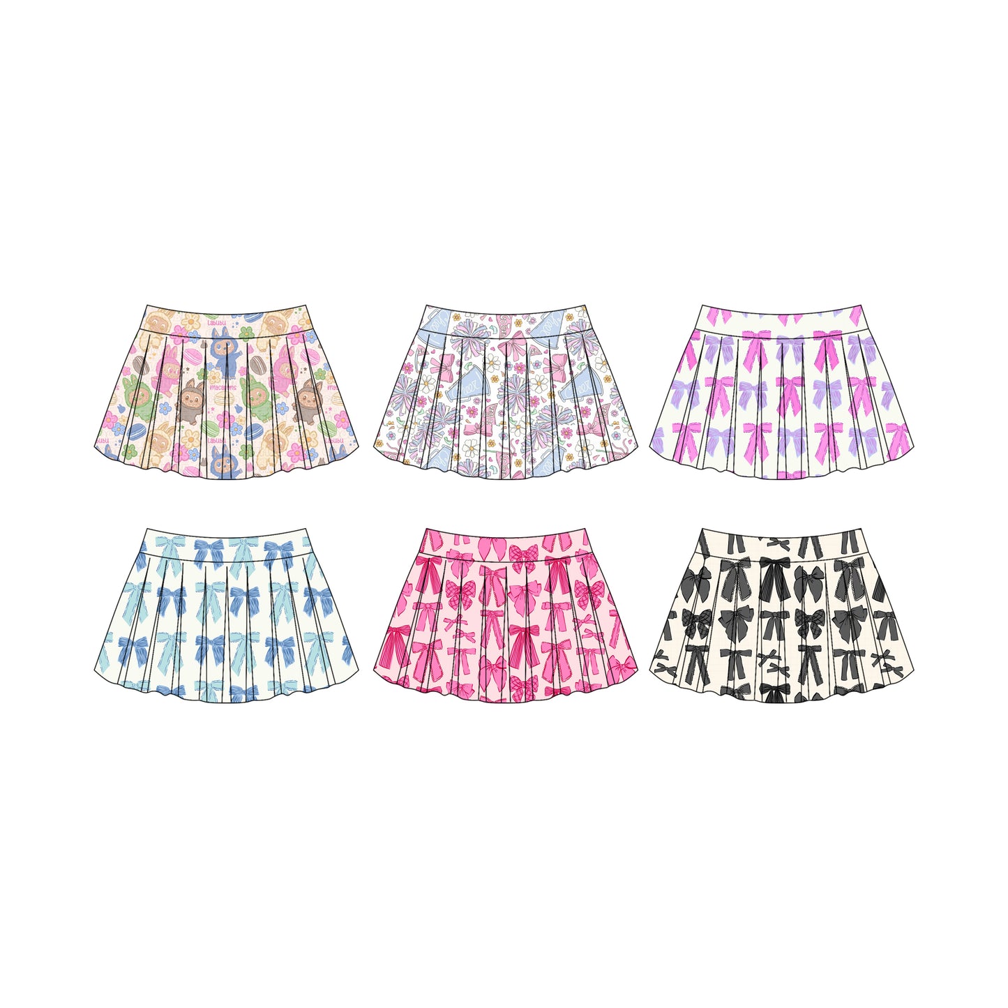 4.2 custom each style moq 5eta 4-6week Sibling Sister baby girls clothes skirt 1 and skirt 6 match family design