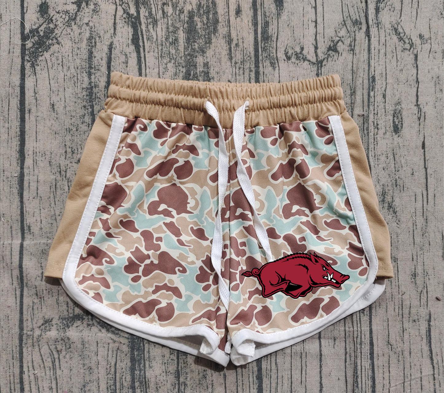 Custom moq 5 mix size milk silk baby kids clothes team camouflage summer shorts-25.11.20