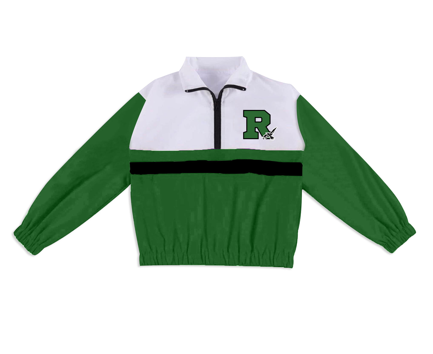 Custom moq 5 mix size summer teams Girls Green Polka Dot Top Shorts Set Top Skirt Short Set Zipper Pullover Pants Set