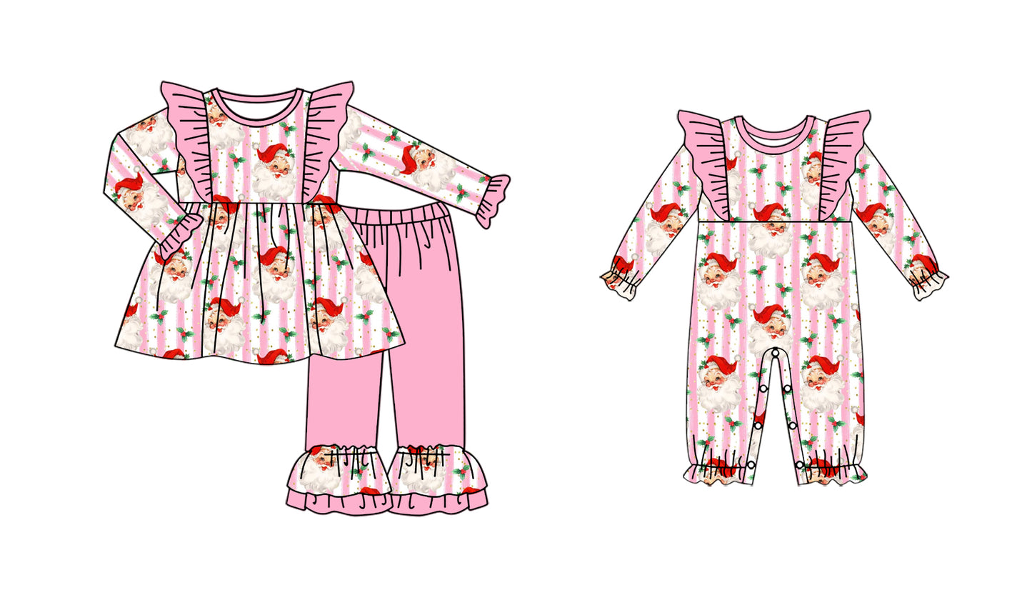 25.6.16 custom each style moq 5eta 4-6week Sibling Sisters Christmas baby girl long sleeve pants sets and rompers match family design