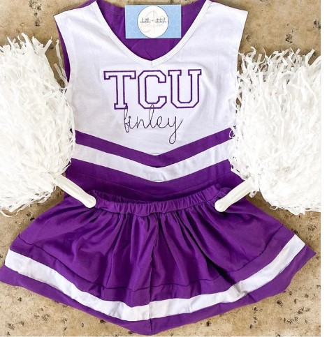 baby girl clothes team white and purple toddler girl summer outfit