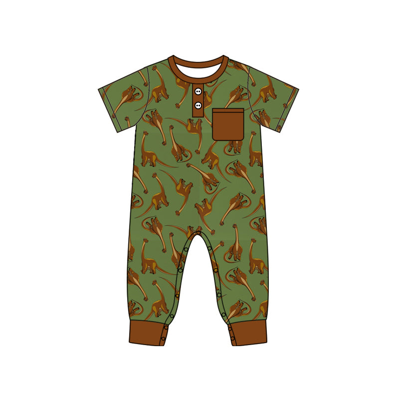 10.15 custom each style moq 5eta 4-6week Sibling Sister dinosaur baby boys short sleeve sets and rompers match design