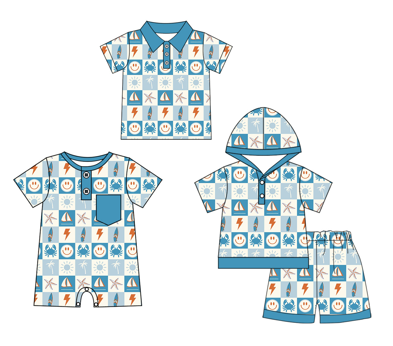 3.29 custom each style moq 5eta 4-6week Sibling Sister baby boy sets and boy rompers and top match family design