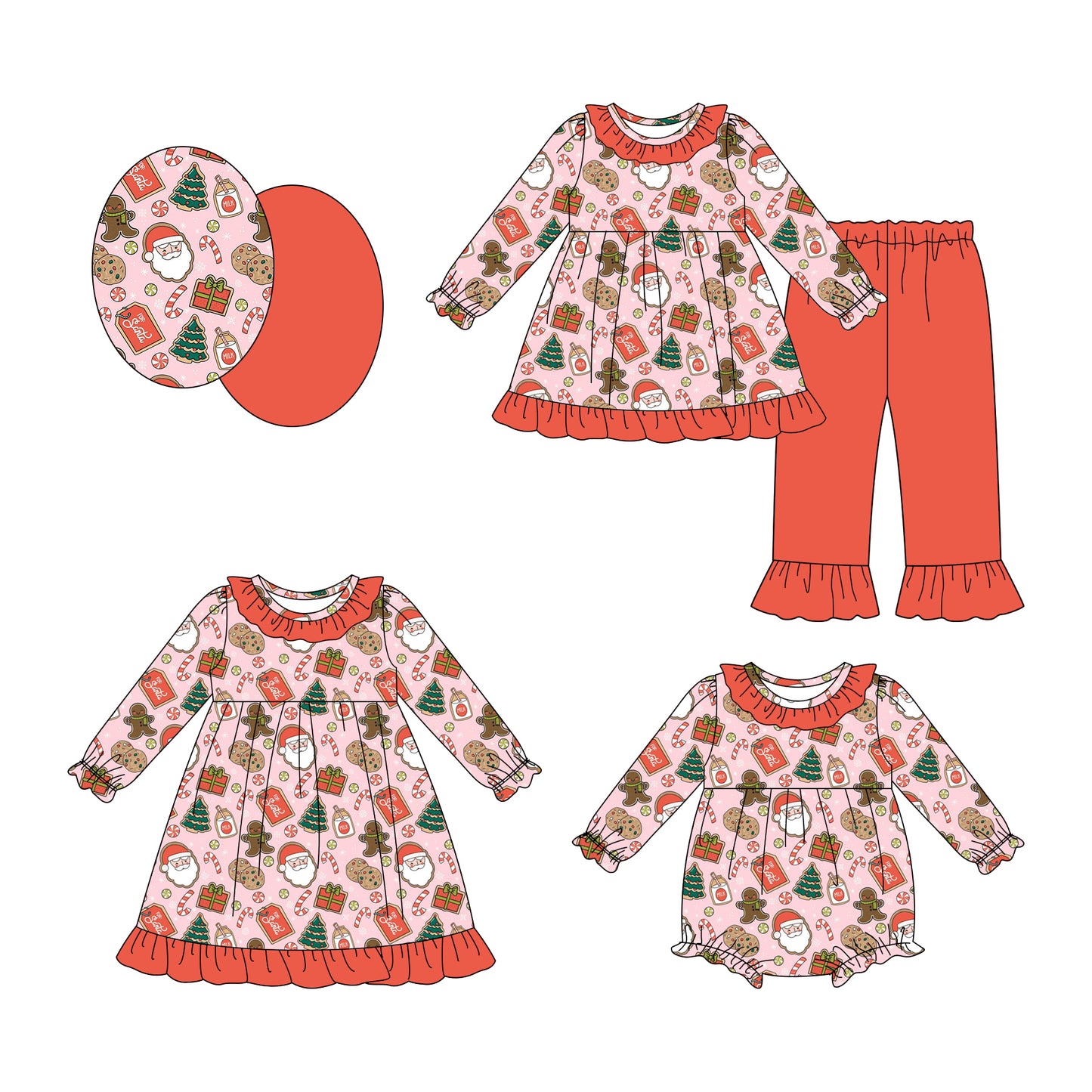 25.7.17 custom each style moq 5eta 4-6week Sibling Sisters Christmas baby girl long sleeve pants sets and dress and rompers match family design
