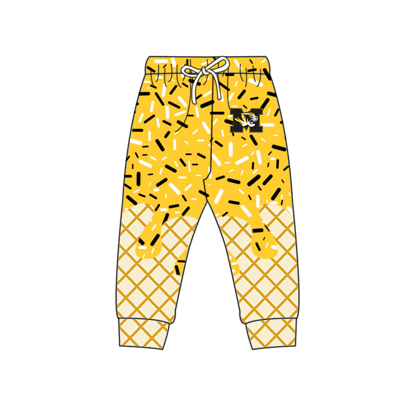 Custom moq 5 mix size milk silk summer teams baby girls clothes camouflage yellow hooded long sleeve pants sets 2 and boy pants sets and pant-25.8.7