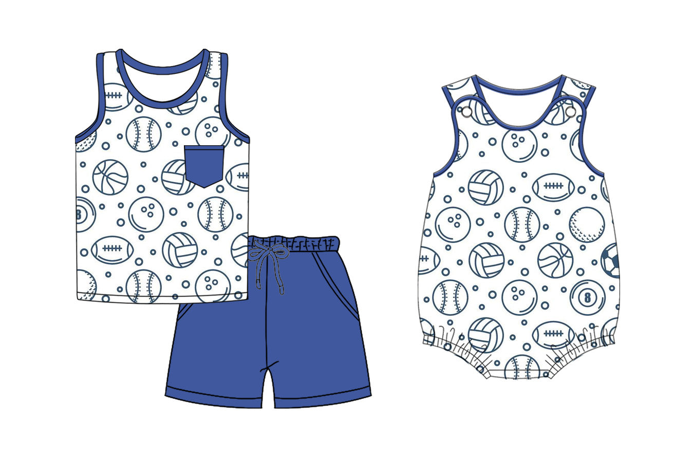 2.20 custom each style moq 5eta 4-6week Sibling Sister baseball baby girls short sleeve shorts sets and romper match design