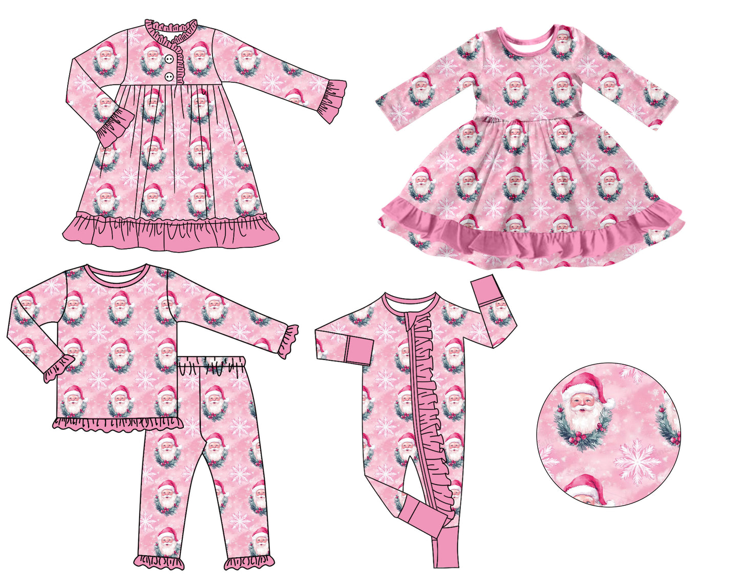 25.9.3 custom each style moq 5 eta 4-6week Sibling Sisters Christmas baby girl long sleeve pants sets and romper and dress 1 and dress 2 match family design