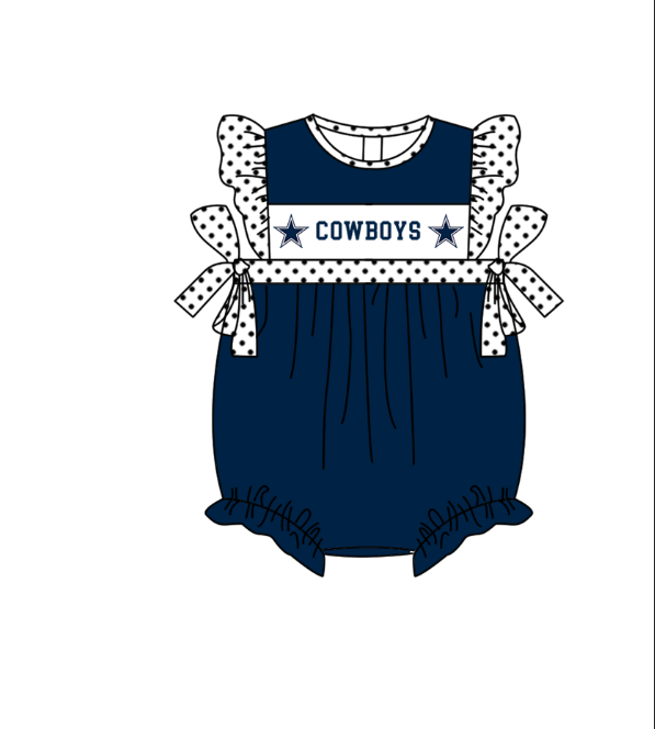 Custom moq 5 mix size milk silk summer teams baby girl boys clothes Navy blue short sleeve shorts sets 2 and dress and rompers 2 series