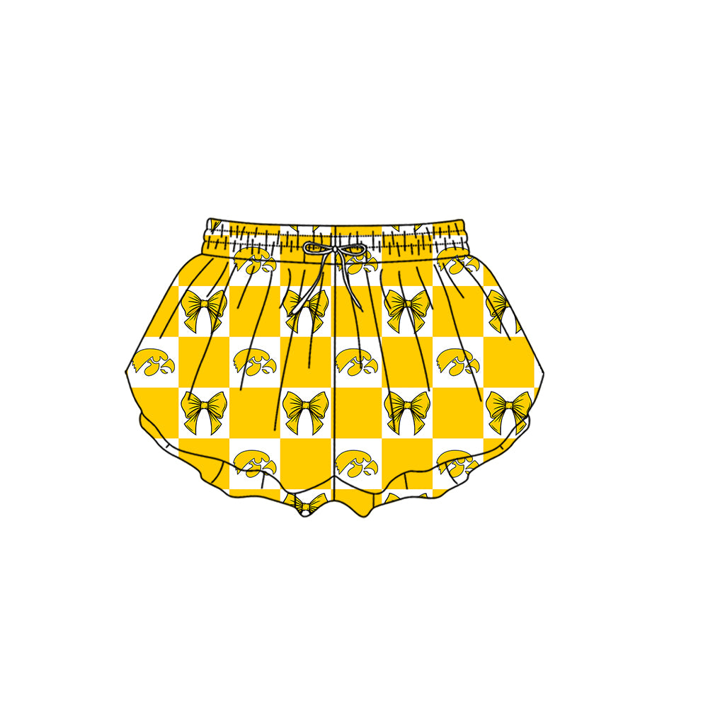 Custom moq 3 or 5 mix size milk silk summer teams baby girl clothes yellow sleeveless skirts sets 3 and dresss and shorts-26.1.21