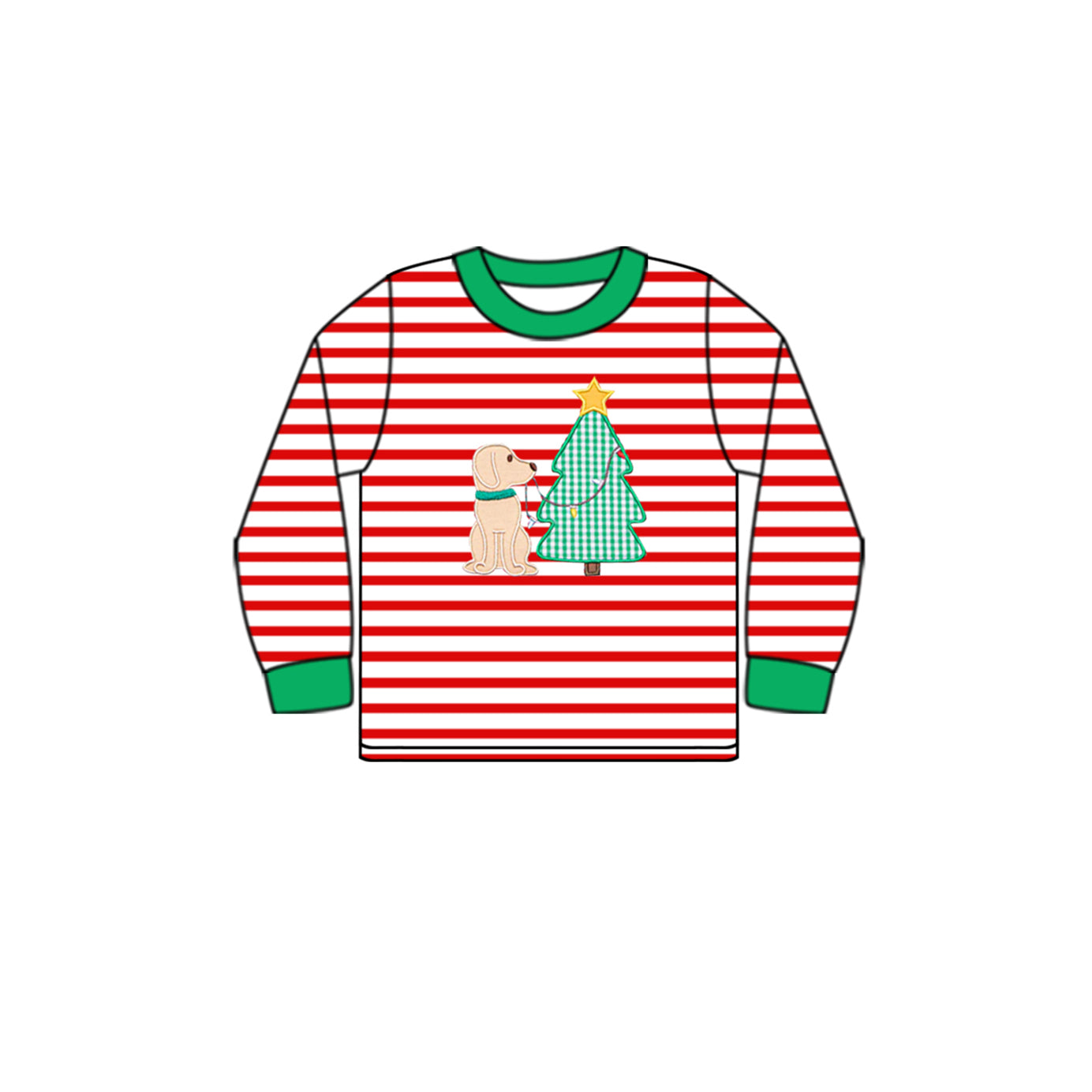 7.18 custom each style moq 5eta 4-6week Sibling Sister Christmas puppy red striped baby girls sets and top match family design