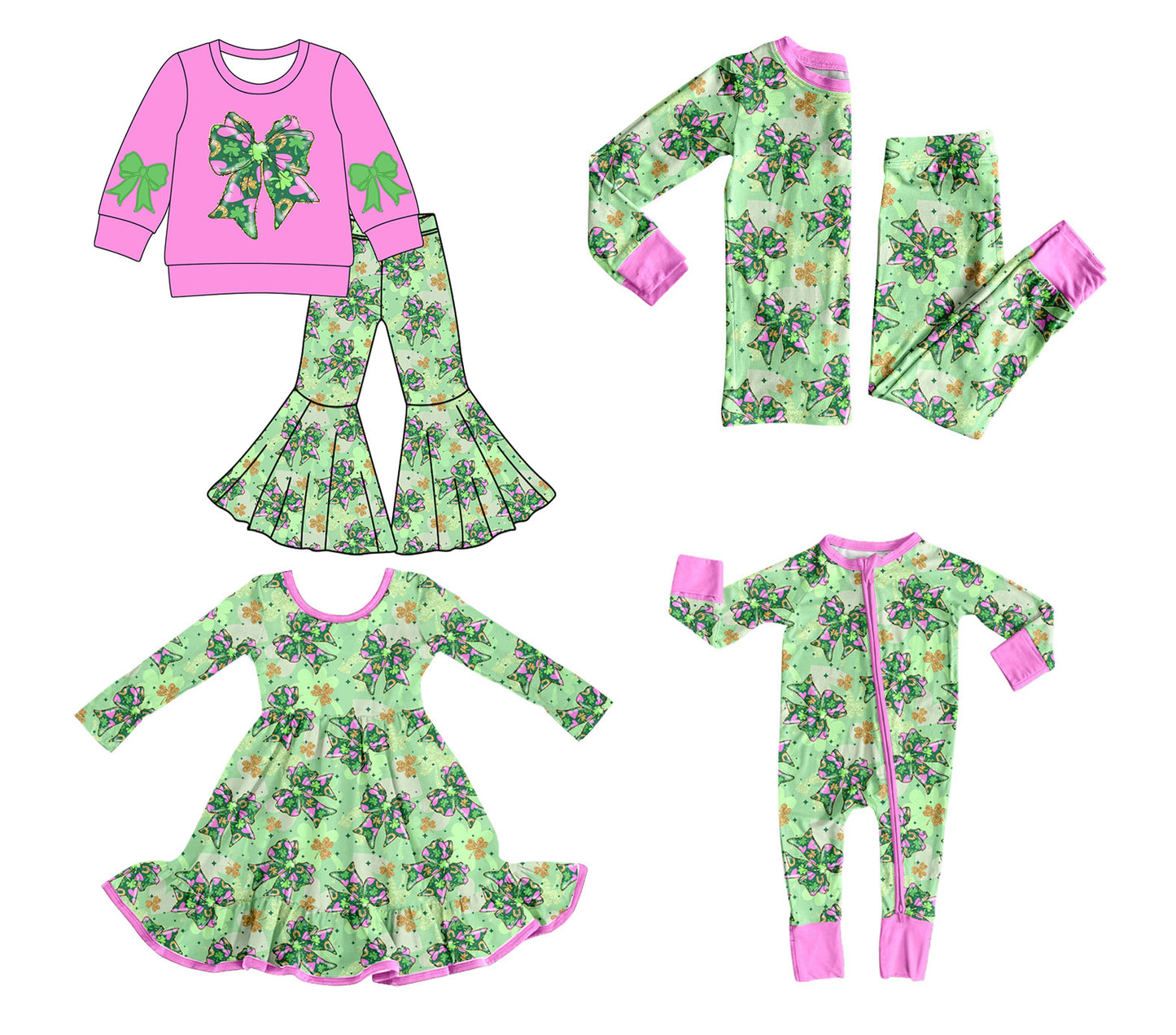 25.9.8 custom each style moq 5eta 4-6week Sibling Sisters bow baby girl long sleeve pants sets 2 and dress and rompers match family design