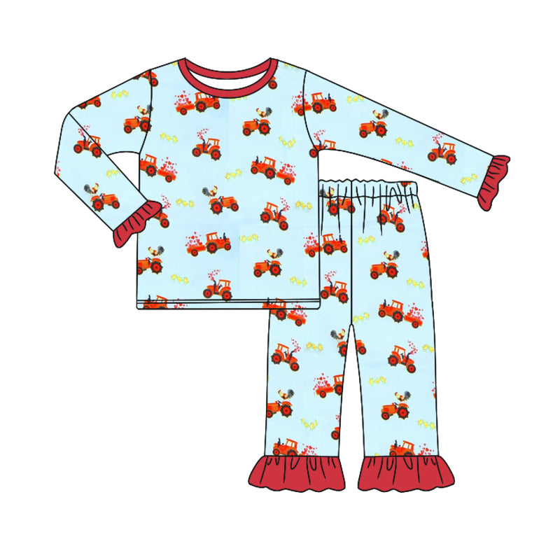 9.5 custom each style moq 5eta 4-6week baby girls clothes red long sleeve pants sets