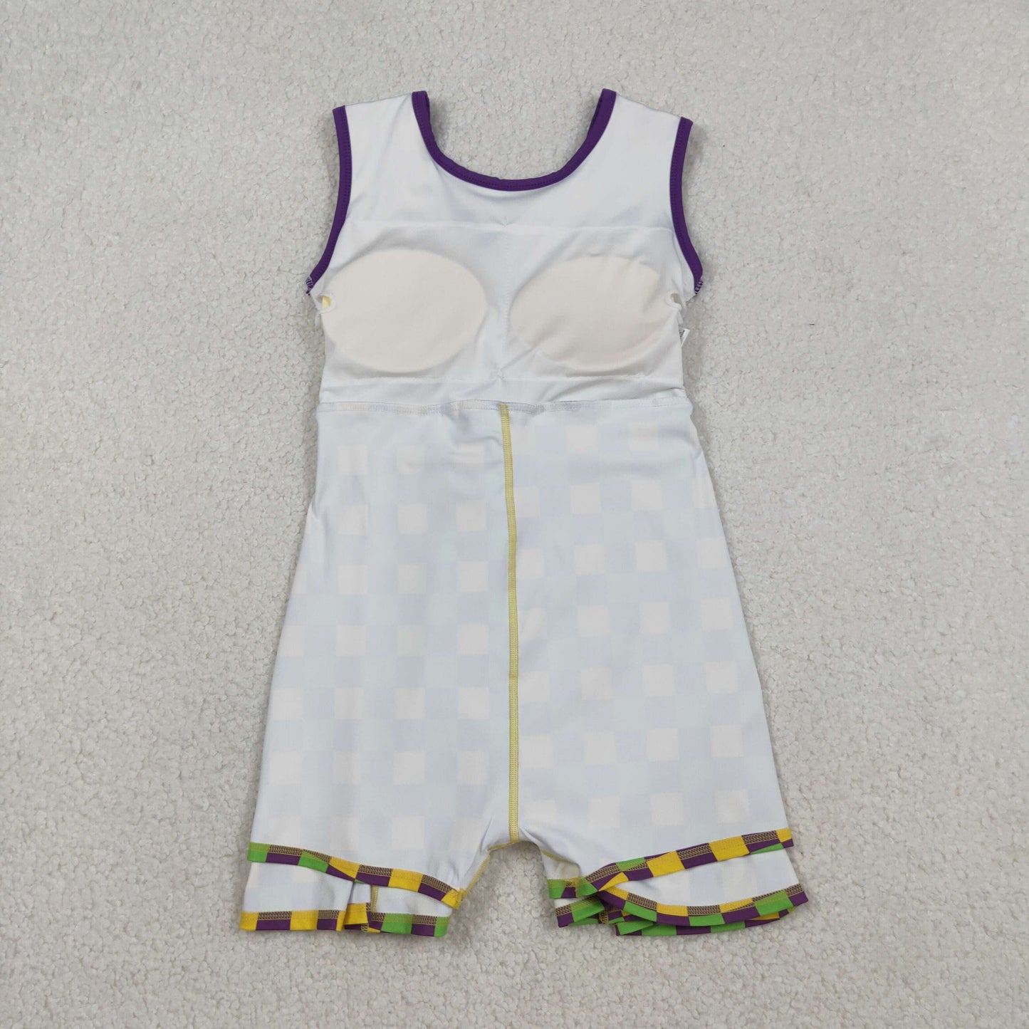 RTS NO MOQ(In Stock) Carnival Colorful Plaid Yoga Sleeveless Dress