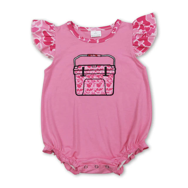 RTS NO MOQ Sibling Baby Girls Flutter Sleeve Easter Ruffle Rompers